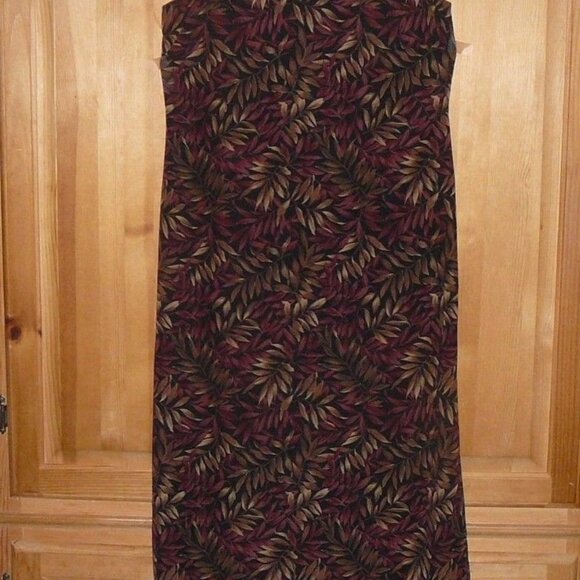 STUDIO I WOMANS Size 10P Petite Tall Leaf Theme DRESS & JACKET - Picture 4 of 7